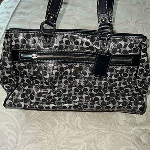 Coach Purse/Bag - black medium sized shoulder bag